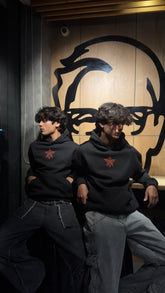 Kunai Design Black Hood – Bold Ninja Streetwear Hoodie