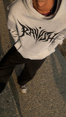 Ravish Gothic Design Grey Hood – Premium Streetwear Hoodie