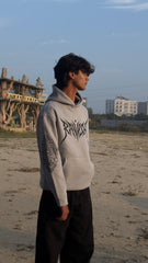 Ravish Gothic Design Grey Hood – Premium Streetwear Hoodie