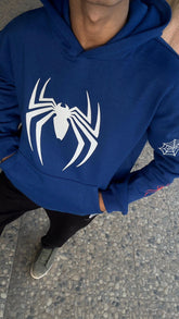 Spider Design Blue Hood – Premium Winter Streetwear