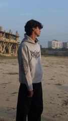 Ravish Gothic Design Grey Hood – Premium Streetwear Hoodie