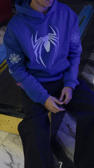 Spider Design Blue Hood – Premium Winter Streetwear