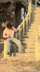 Silent Journey Design Camel Hood – Minimal Premium Winter Hoodie